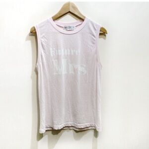 Wildfox Future Mrs. Tank Top Size XS Bride Bridal Shower Bachelorette Baby Pink